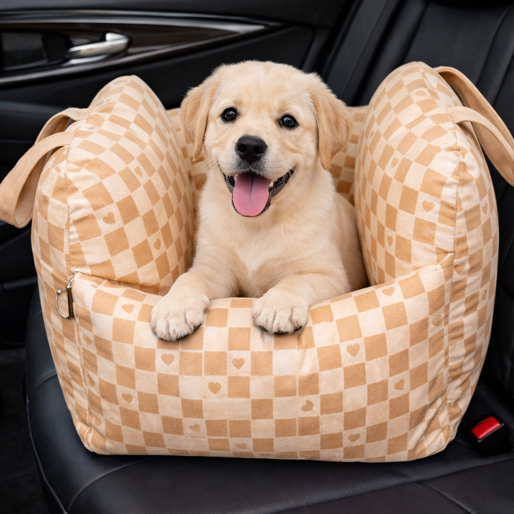 Luxury Waterproof Dog Car Seat with Adjustable Safety Leashes | Cozy Travel Bed for Secure Rides 9