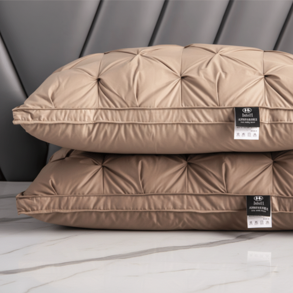 Neck Support Pillow, Luxury Goose Down Pillow in Standard Size, Hypoallergenic Bed Pillows that Ease Neck Pain_02