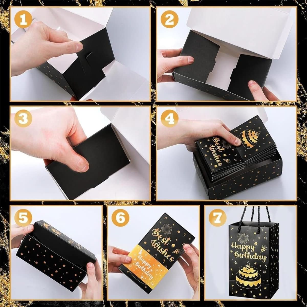 Gift Boxes, Pop Up Explosion Gift Box for Photos and Notes, Anniversary Gift and Birthday Surprise, Memory Box 12 cm_05