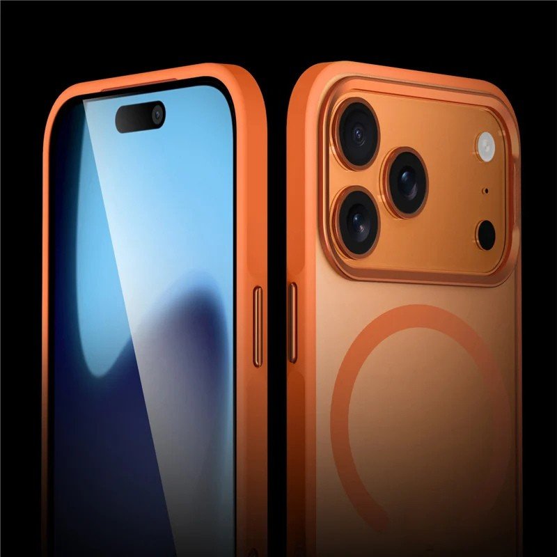 iPhone 17 Pro Case Shockproof Matte with Metal Camera Lens Frame
