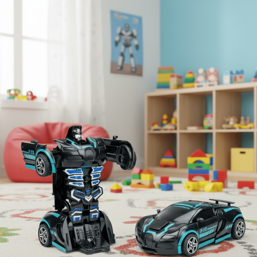 Transforming Robot Toy Car, 2 in 1 Sports Car, Toy Robot, STEM Toys, Educational Toys for 3 Year Old Boys and Girls_00