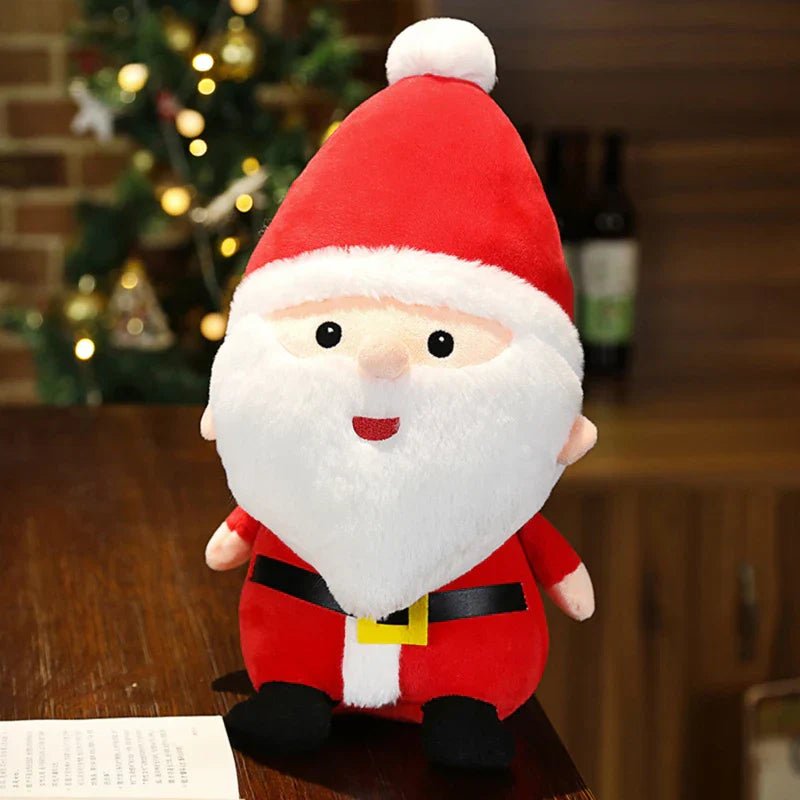Christmas Toy Plush Santa Claus and Reindeer, Snowman Cuddly Toy in 2 Sizes, Christmas Soft Toys for Mantel Decoration