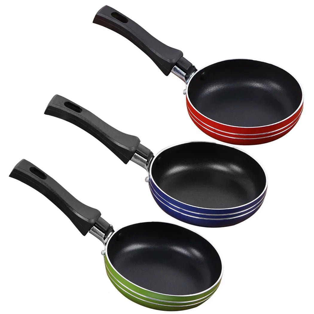Stainless Steel Pan, Mini Non Stick Frying Pan 12/14/16 cm, Small Induction Pan for Snacks and Single Servings_03