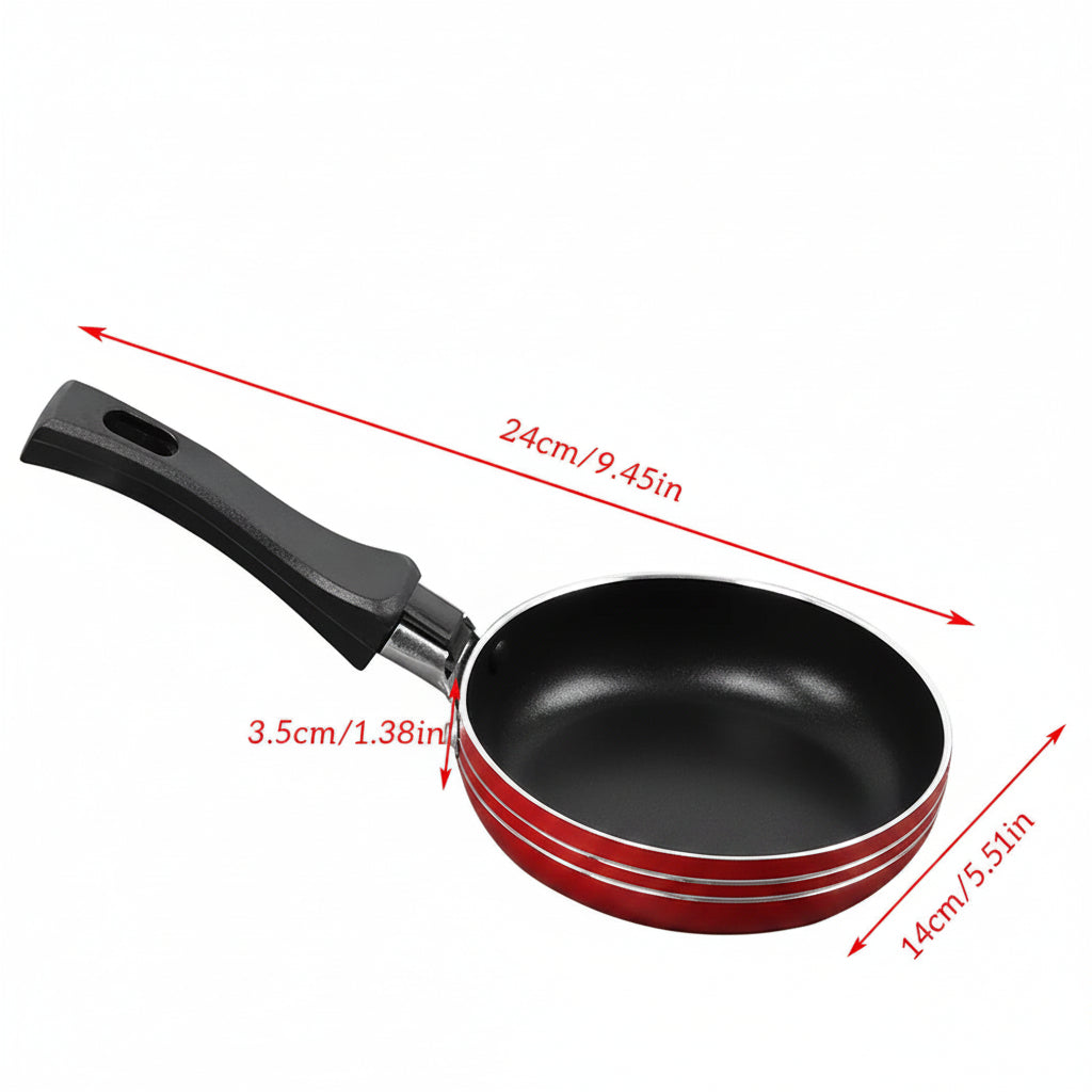 Stainless Steel Pan, Mini Non Stick Frying Pan 12/14/16 cm, Small Induction Pan for Snacks and Single Servings_06
