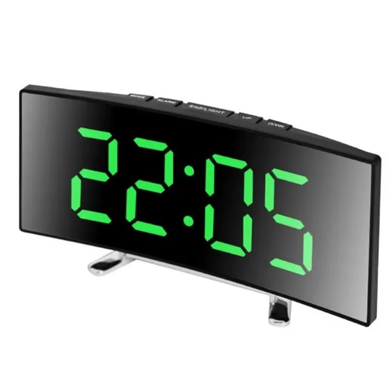 Digital Alarm Clock with Mirror LED Display, Silent Bedside Clock, Digital Clock for Bedroom with Date and Temperature_07