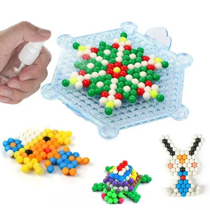 Water Fuse Beads Set of 1000 to 2400 Pieces, Fuse Bead Kit No Iron Needed, Arts and Crafts for Kids Aged 5 and Up_06