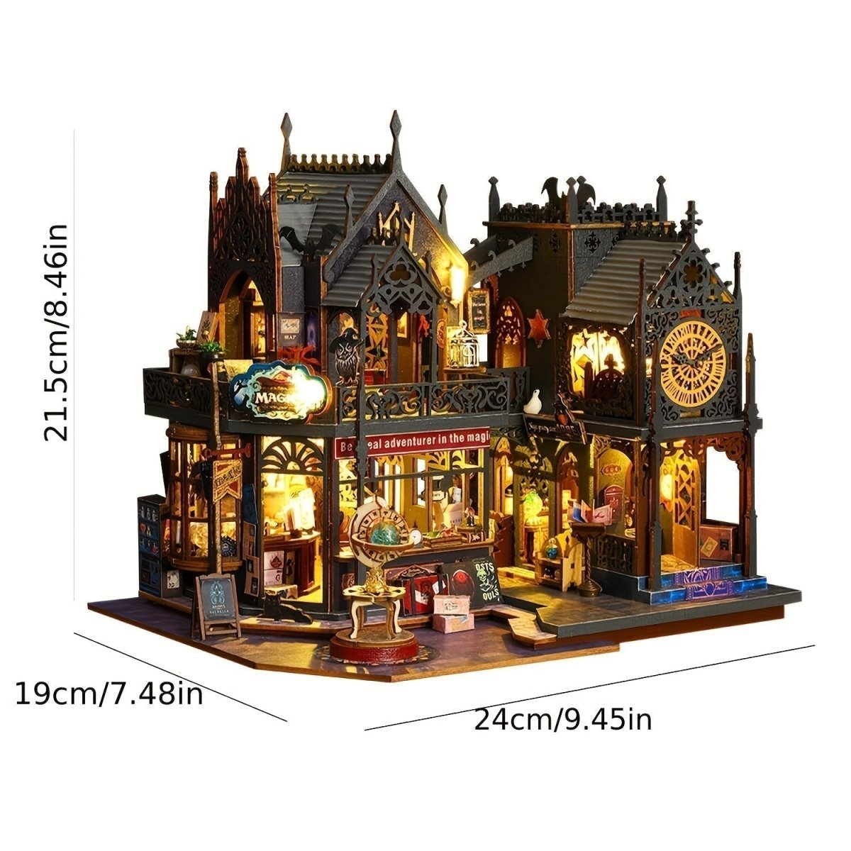 Book Nook Kit, Wooden 3D Puzzle Model Kit for Shelf Decor and Bookshelf Decoration