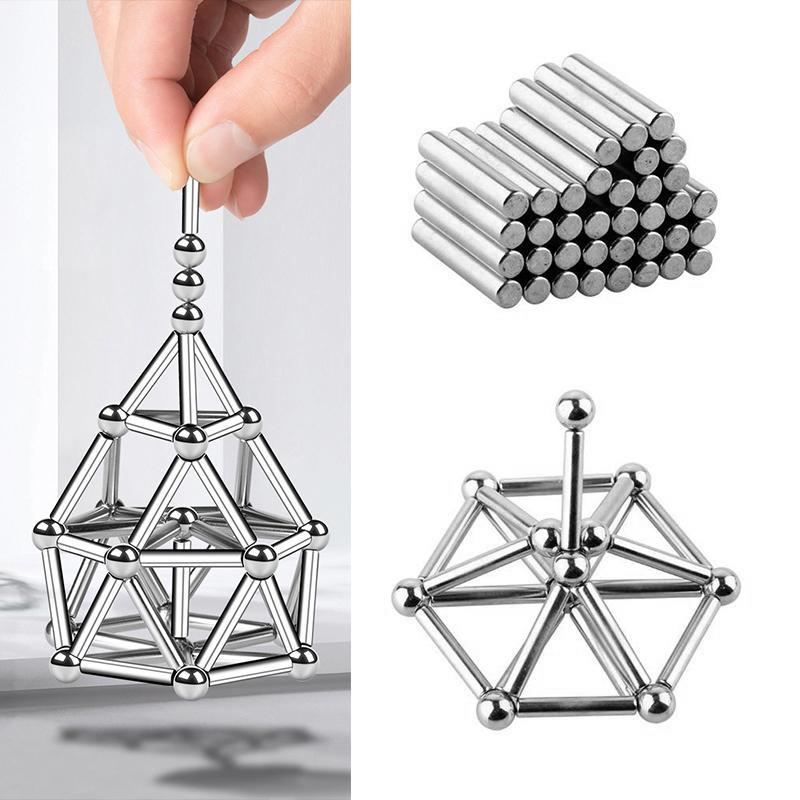 Magnetic Building Blocks Set | Strong Magnetic Rods and Balls for Endless Creativity and Learning Fun 2