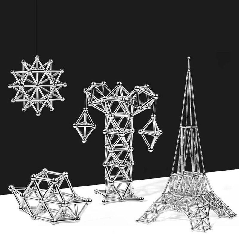 Magnetic Building Blocks Set | Strong Magnetic Rods and Balls for Endless Creativity and Learning Fun 5