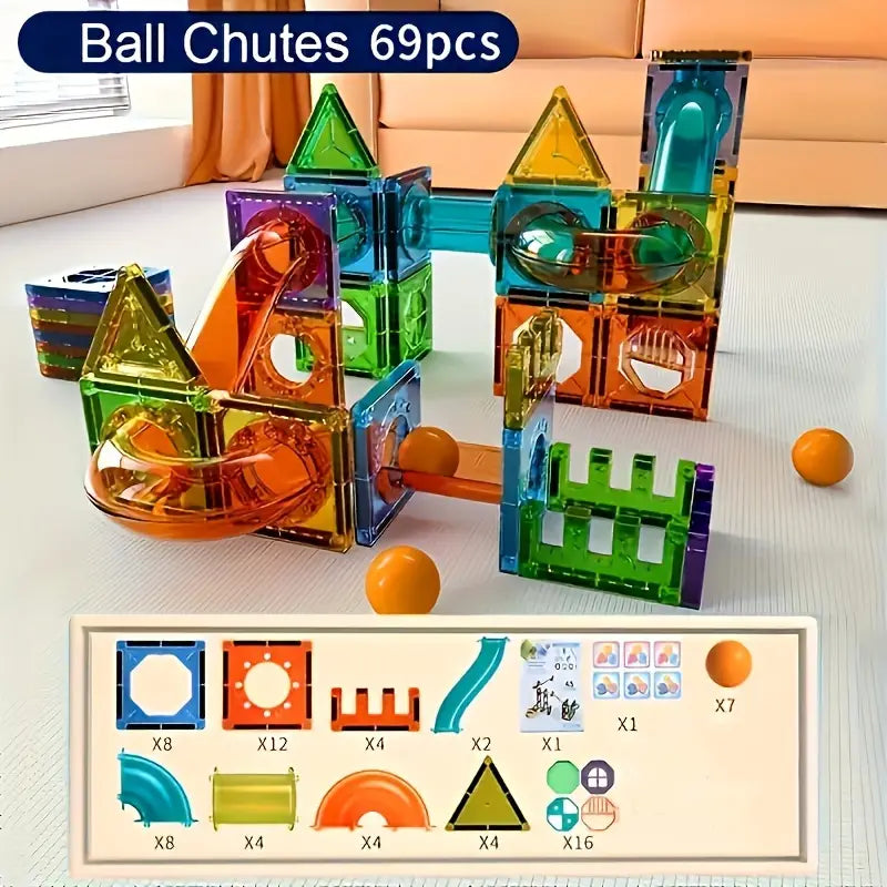 Magnetic Building Blocks Set with LED Lights | STEM Toy for Creative Play