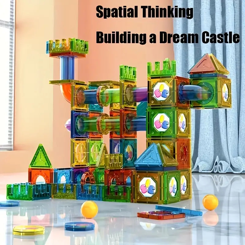 Magnetic Building Blocks Set with LED Lights | STEM Toy for Creative Play 2