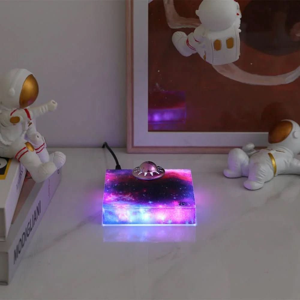 Night Lights, Levitating Lamp with Floating Spaceship, LED Night Lamp 360 Rotating, Space Gifts and Room Decor_02