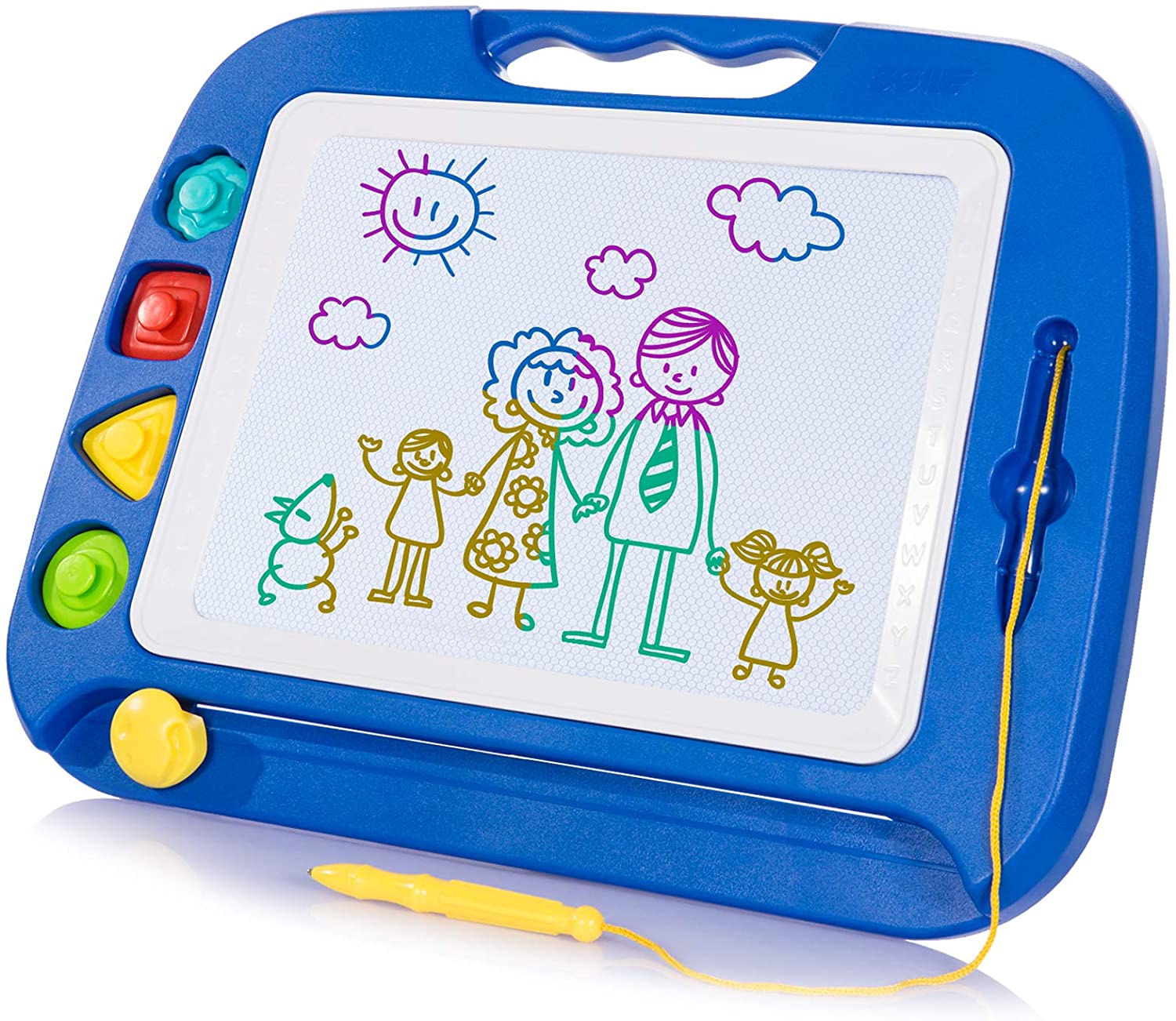 MagniSketch | Magnetic Drawing Board with Four Colors & Stamps | Creative Fun for Kids