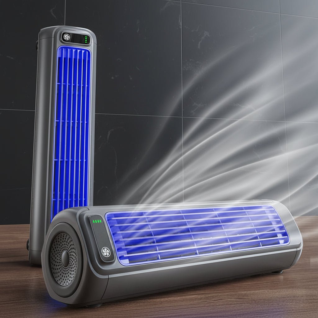 Desk Fan Rechargeable, Portable Fan with 3 Speed Settings, Cordless Mini Table Fan for Bedroom and Office