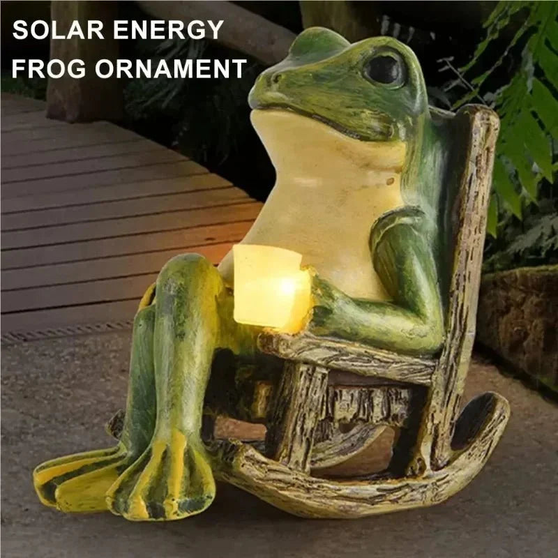 Solar Garden Ornaments, Glowing Frog with Solar Garden Lights, Outdoor Solar Light for Garden Decor and Patio_03