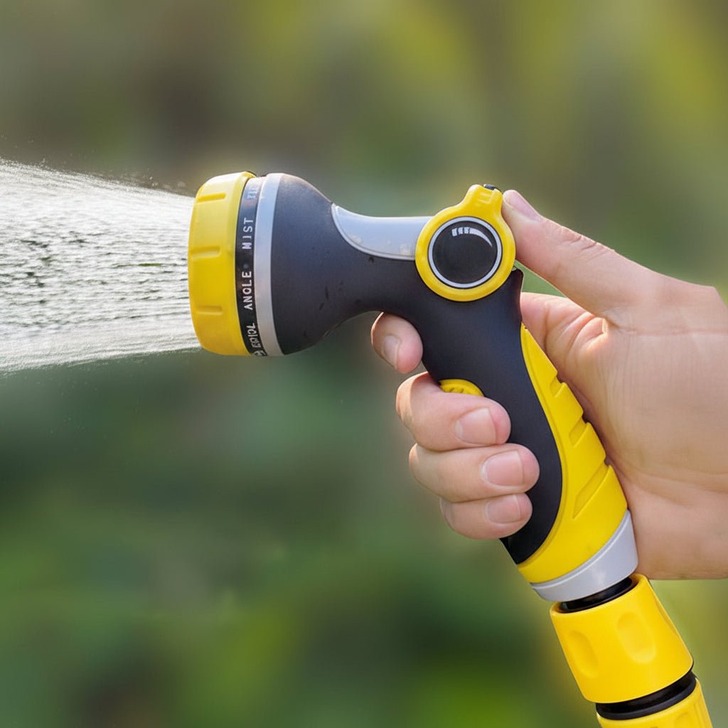 Watering Gun with 10 Spray Patterns, Hosepipe Spray Gun with Flow Control, Garden Hose Nozzle for Car Washing_00