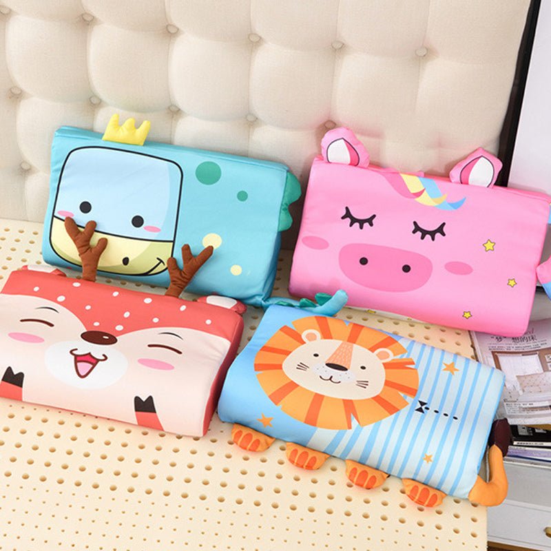 Memory Foam Pillow for Children, Ergonomic Pillow with Cute Animal Design, Children's Pillow 50 x 30 cm for Bed and Naps