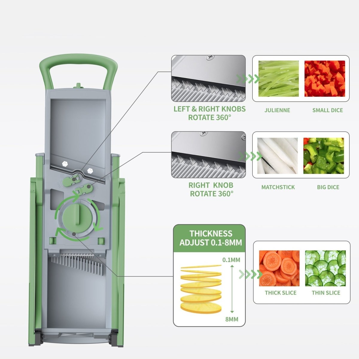 Vegetable Chopper with Slicer and Grater, Veggie Chopper, Onion Chopper, Vegetable Slicer for Potatoes and Fruit_03