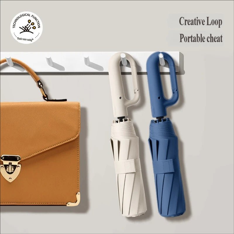 Windproof Umbrella, Automatic Folding Umbrella with One Hand Open and Close, Compact Umbrella for Travel and Strong Wind_09