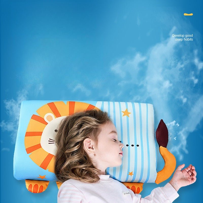 Memory Foam Pillow for Children, Ergonomic Pillow with Cute Animal Design