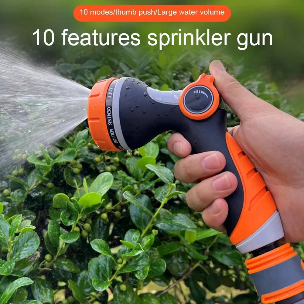 Watering Gun with 10 Spray Patterns, Hosepipe Spray Gun with Flow Control, Garden Hose Nozzle for Car Washing_10