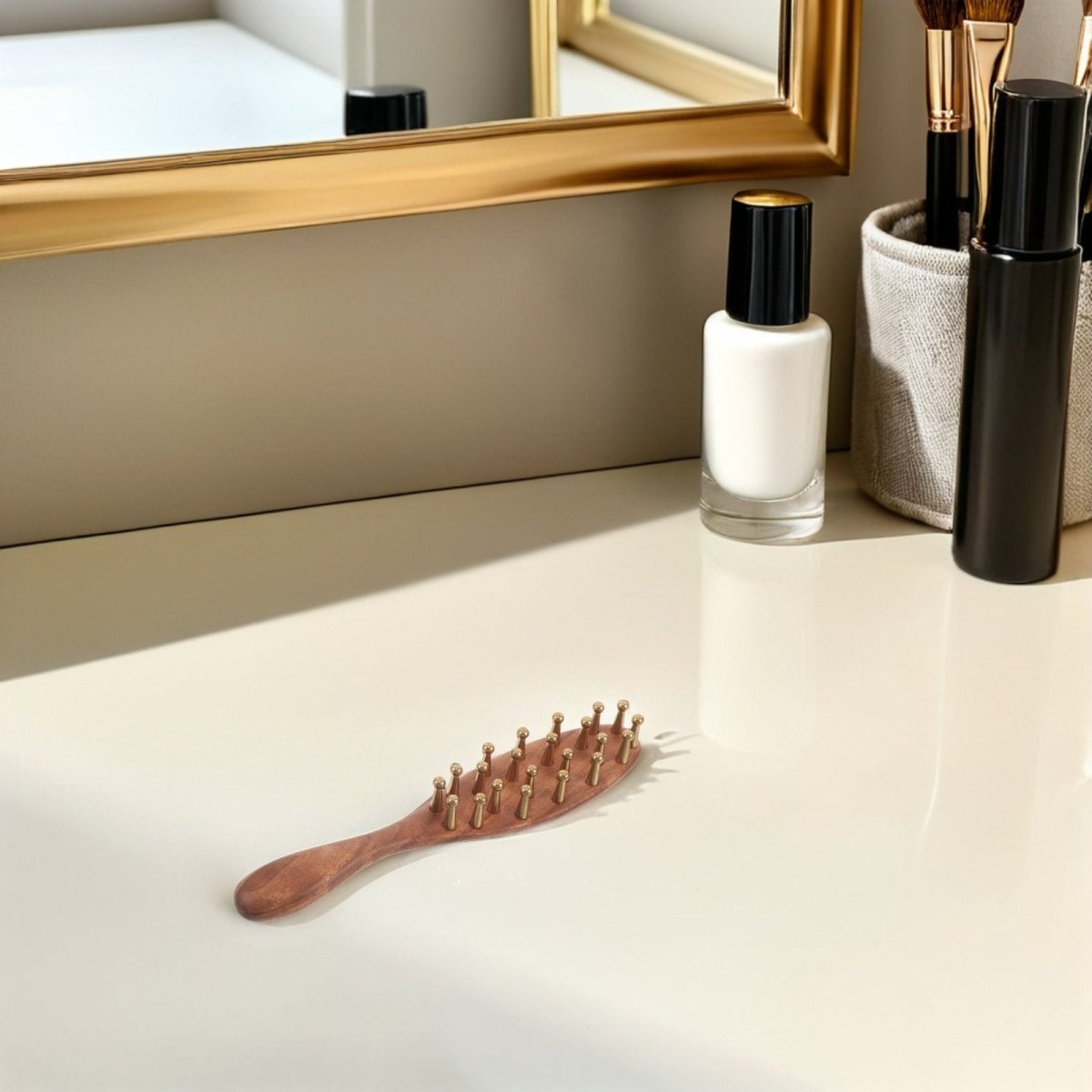 Wooden Hair Comb, Scalp Massager Comb with Dense Teeth, Natural Wood Comb for Scalp Stimulation and All Hair Types_05