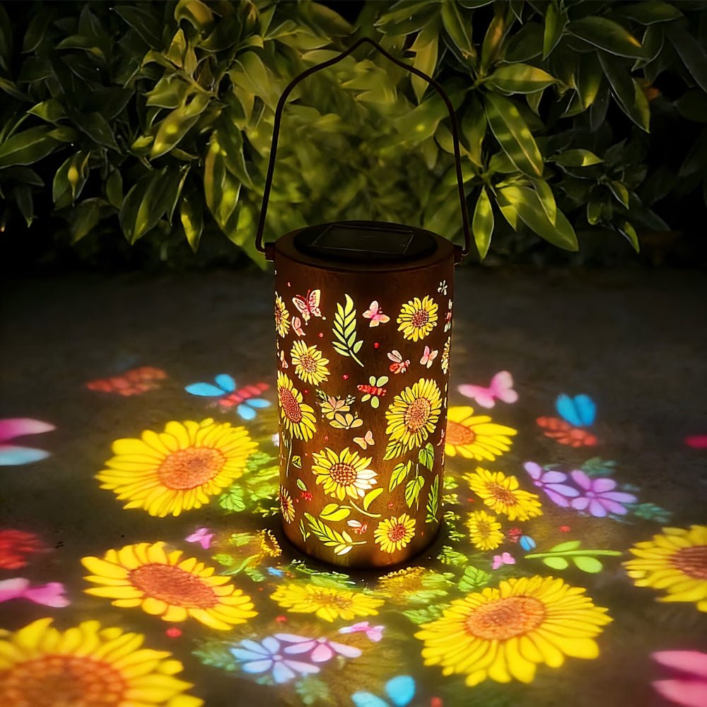 Solar Garden Lanterns, Solar Garden Lights for Outdoor, Hanging Solar Light with Auto On at Dusk, Outdoor Lighting