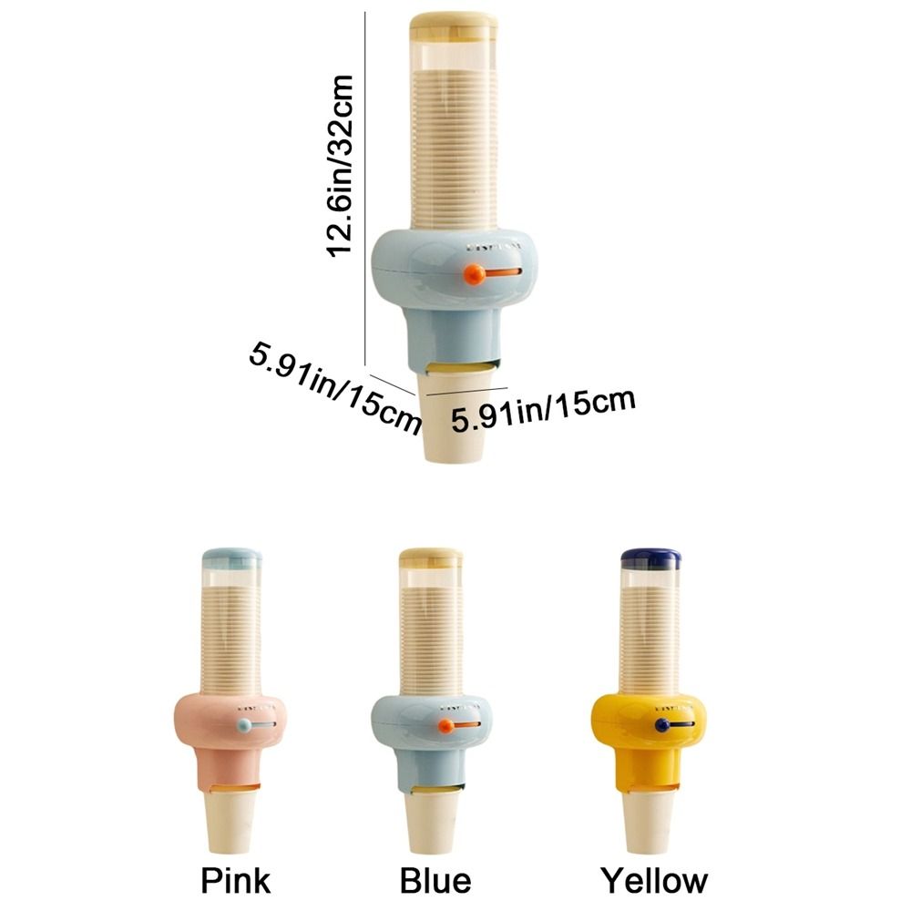 Wall Mounted Paper Cup Holder, Cup Dispenser with 25 Paper Cups, Kitchen Storage with No Drill Mounting_09