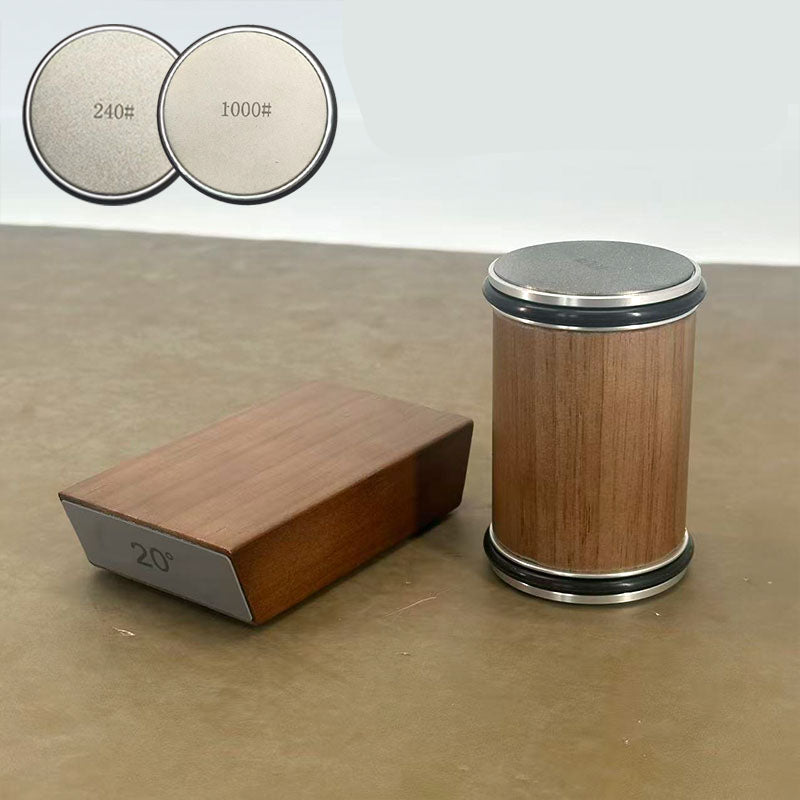 Knife Sharpeners, Rolling Knife Sharpener with Diamond Sharpening Stone, Kitchen Knife Sharpener with Wooden Platform_10