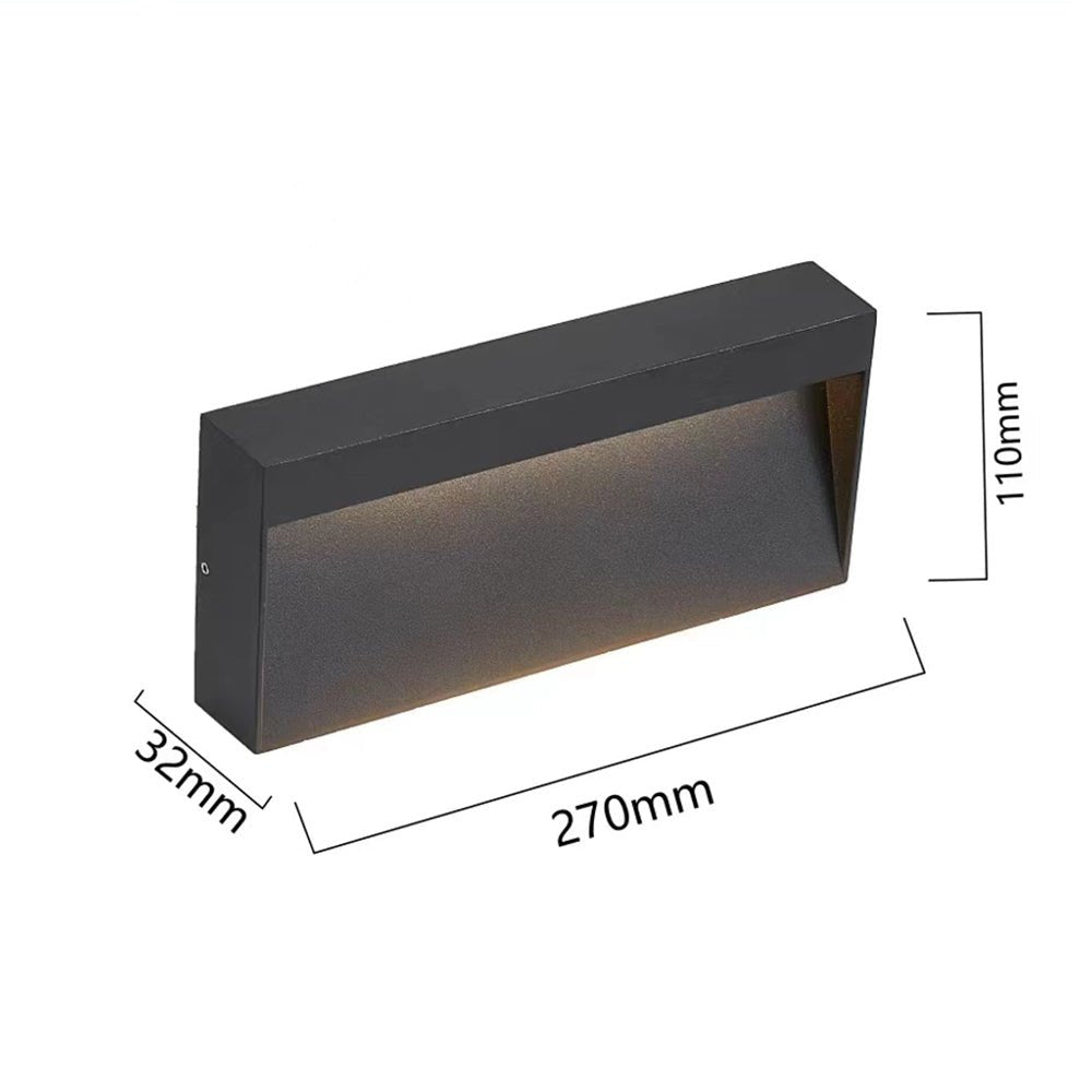 Outdoor Wall Lights, Modern Black Exterior Wall Light in Aluminium and Acrylic, Outdoor Lights for House and Garden_13