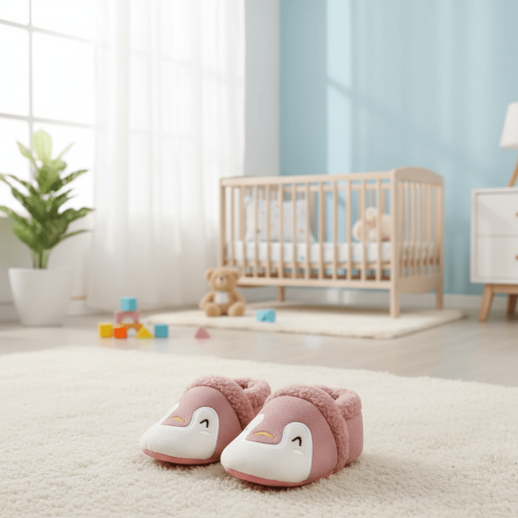 Baby Slippers with Non Slip Sole, Baby Booties in Soft Cotton, Newborn Slippers and Toddler Slippers, Baby Shoes