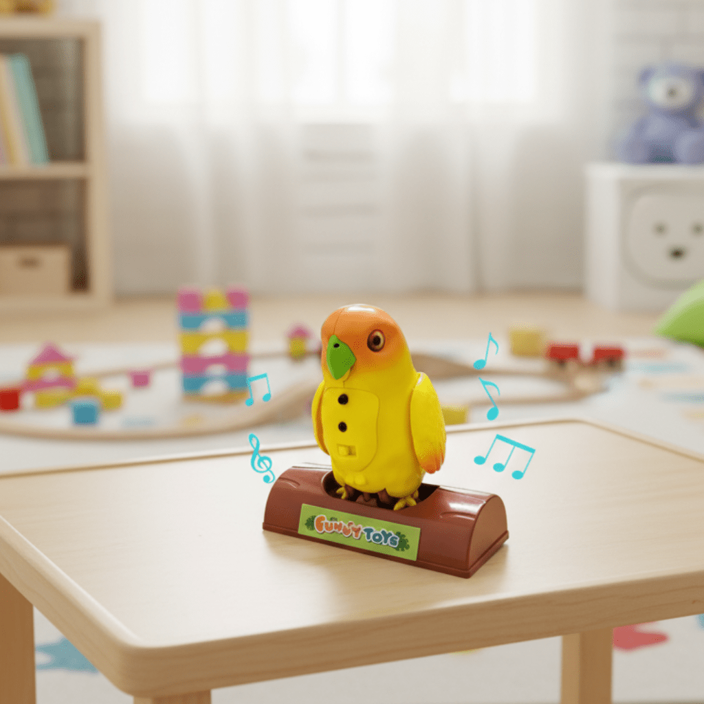 Talking Parrot Toy That Repeats What You Say, Singing Talking Bird, Funny Gifts for Kids and Adults