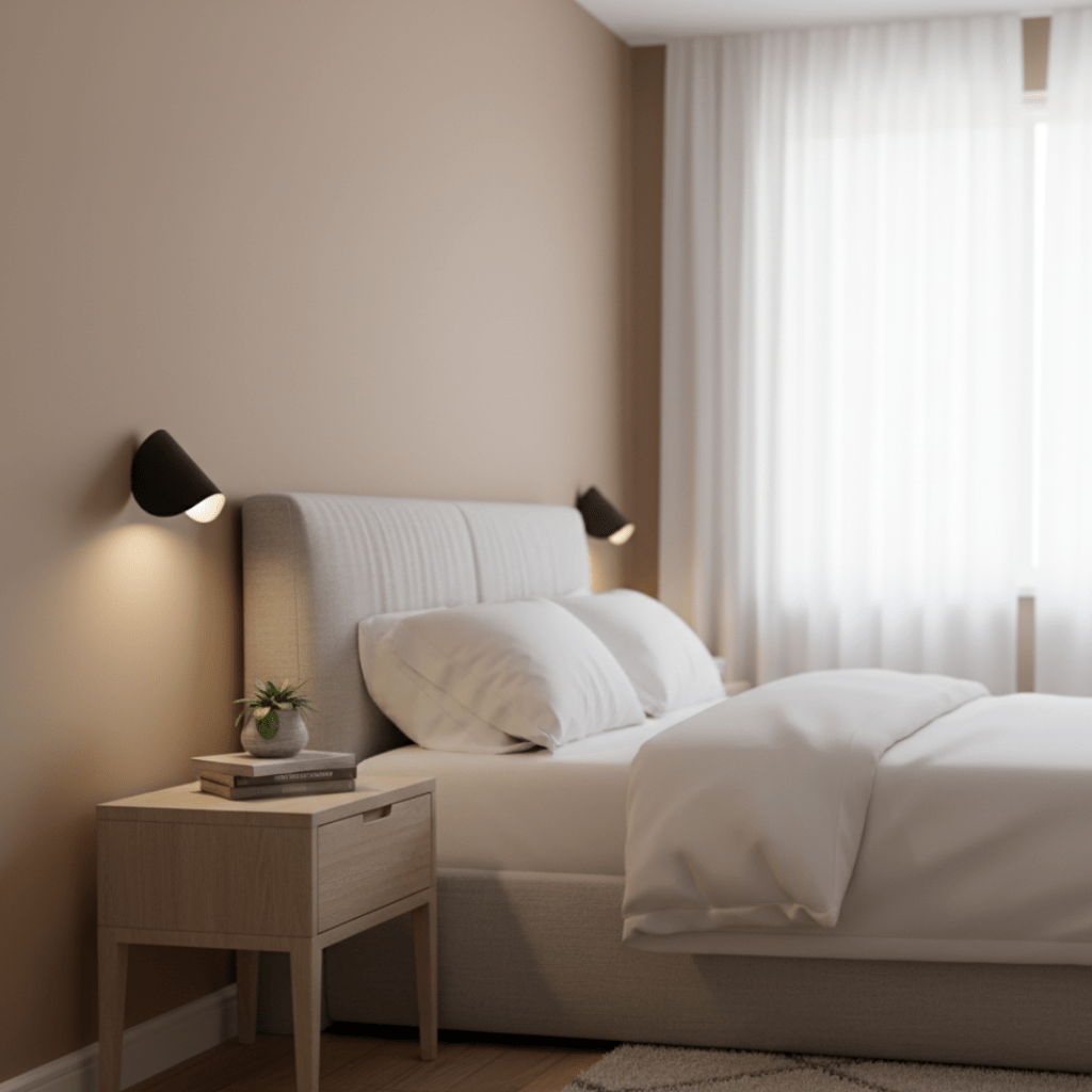 Wall Light for Living Room, LED Bedside Reading Light, Rotating Wall Sconce, Modern Wall Lamp in Metal_04