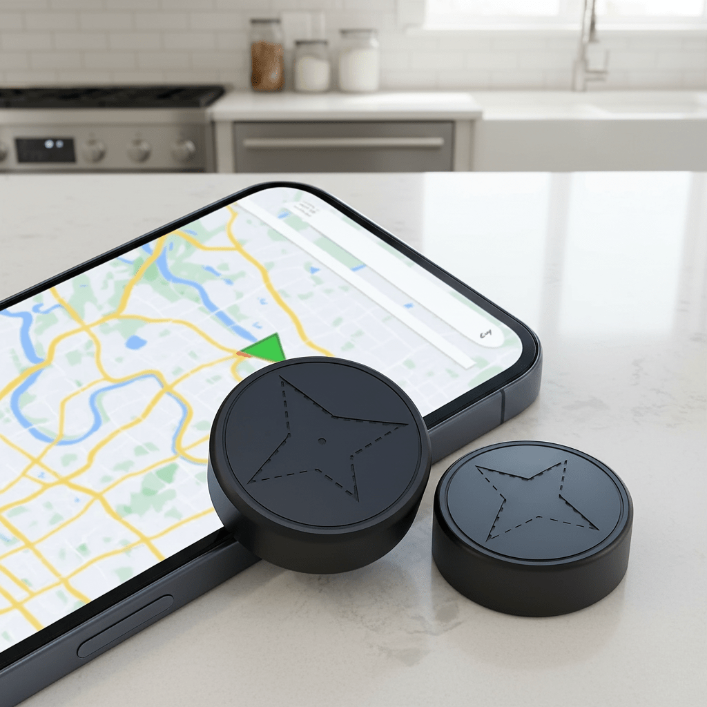 Magnetic Car Tracker, Small GPS Tracker for Car and Bike, Real Time Vehicle Tracker with Rechargeable Battery