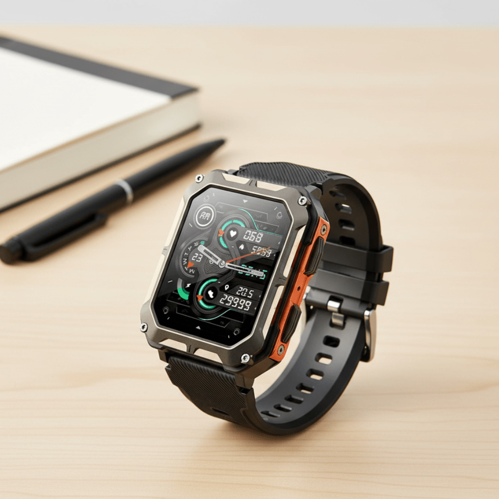 Smart Watches, Stainless Steel Smartwatch with Heart Rate Monitor, Fitness Watch with Sleep Tracking and Step Counter