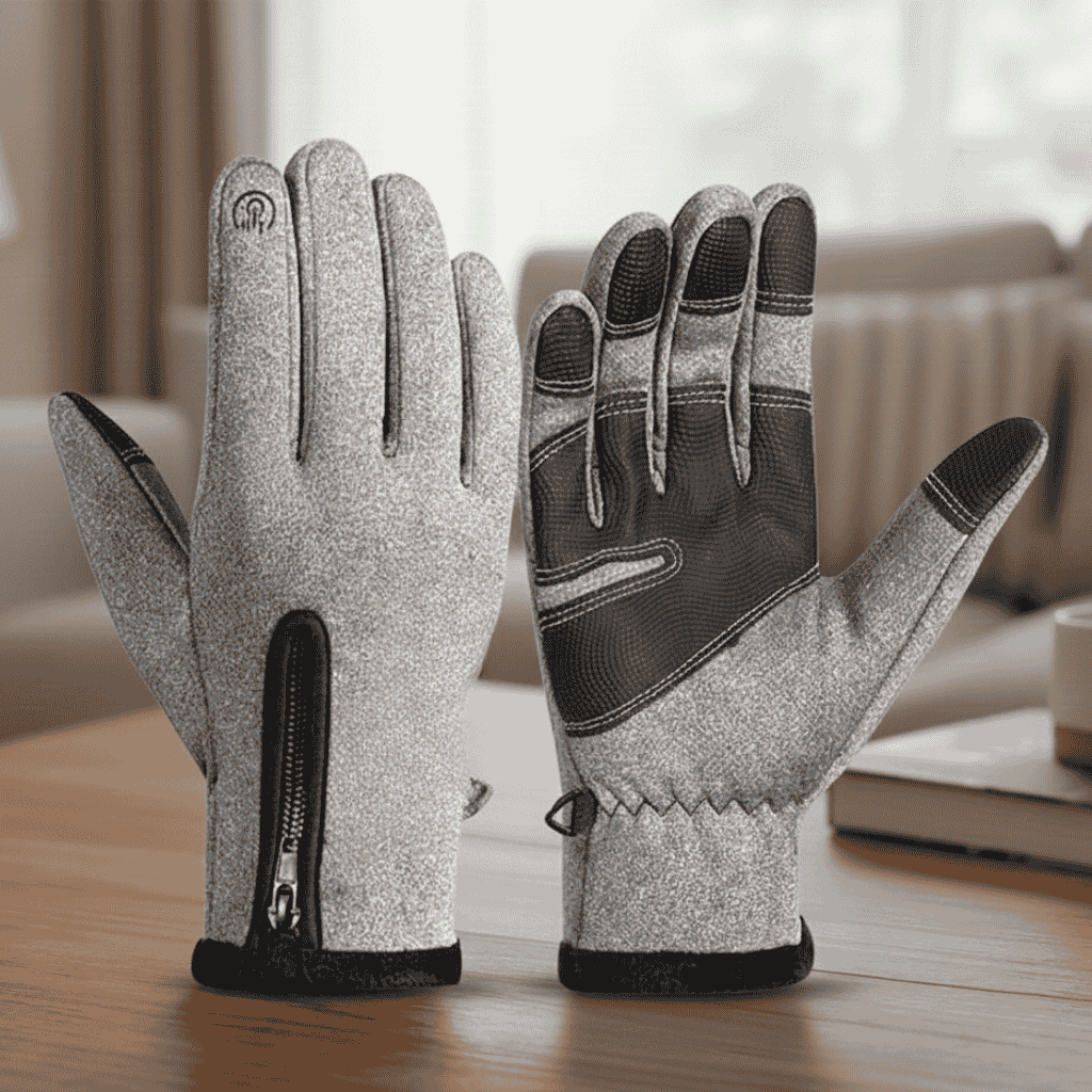 Waterproof Thermal Gloves, Touchscreen Winter Gloves with Fleece Lining, Warm Gloves with Non Slip Grip_00