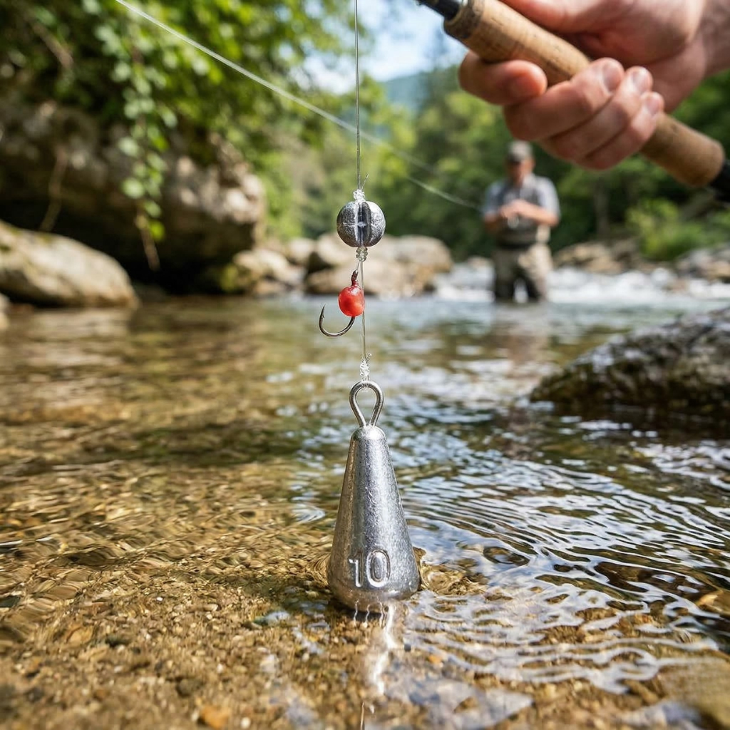 Drop Shot Fishing Sinkers Set of 5, 10 g Weights for Fishing in Freshwater and Saltwater, Fishing Tackle for Drop Shot