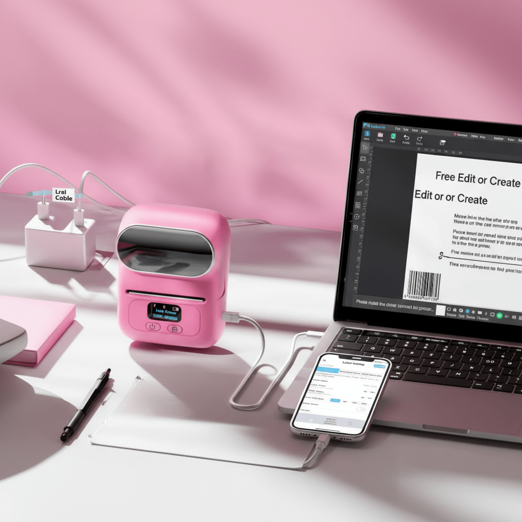 Bluetooth Label Printer, Label Maker for Barcodes and Shipping Labels