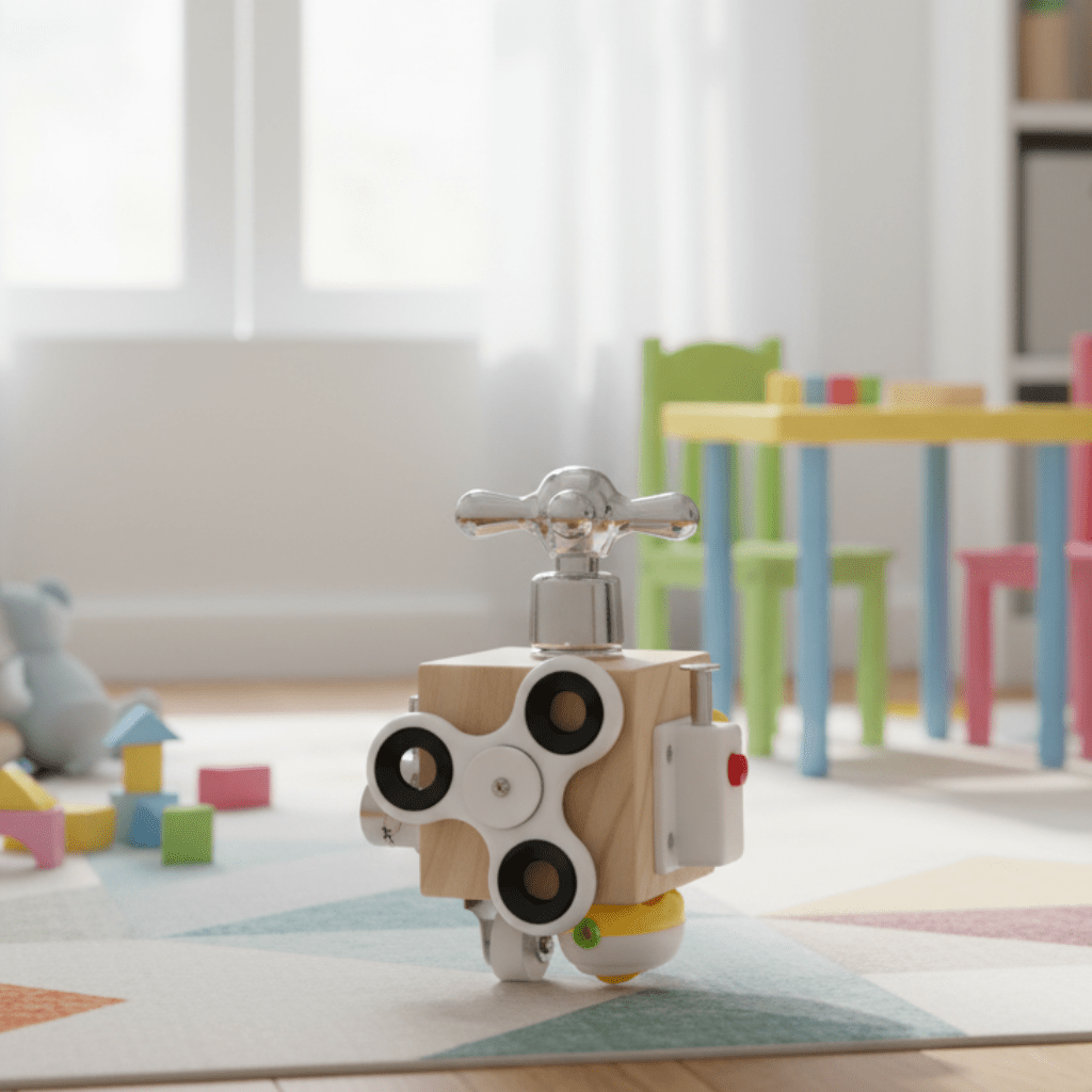Wooden Activity Cube, Baby Toys for 1 Year Old, Interactive Wooden Toys, Travel Toys for Fine Motor Skills_00