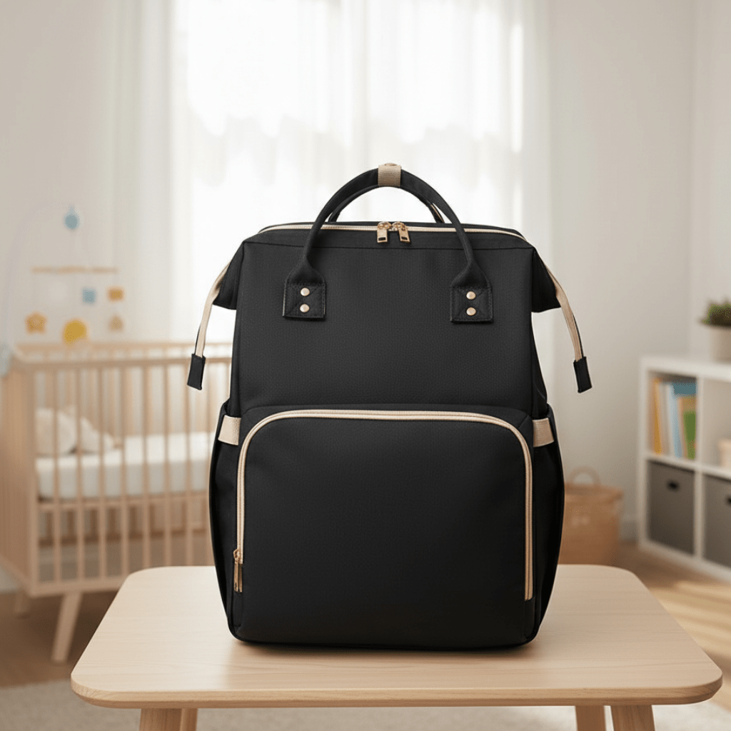 Baby Changing Bag with Foldable Travel Bed, Nappy Bag, Diaper Bag for Travel, Water Repellent Baby Lounger