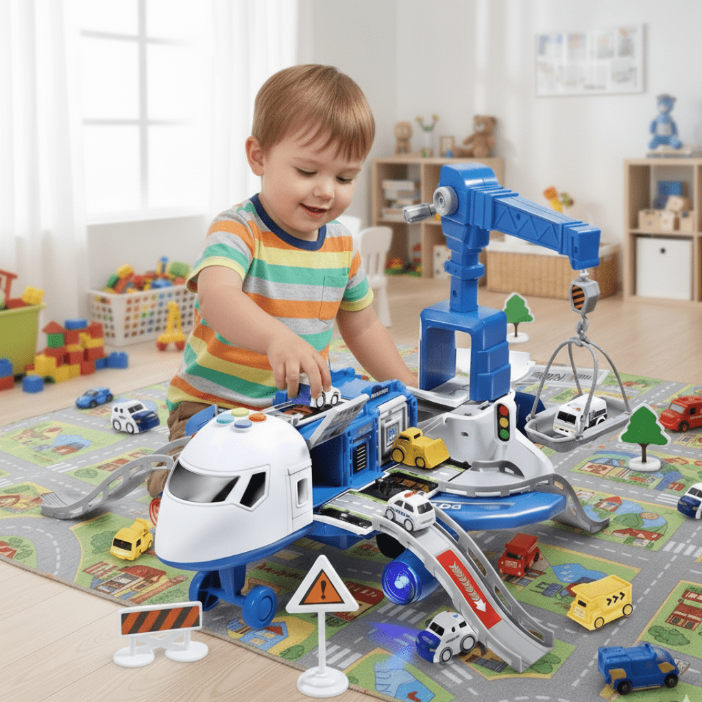 Toy Aeroplane with Music and Lights, Stretchy Aeroplane Toy for Kids, Deformable Stretchy Toy, Musical Toys_02