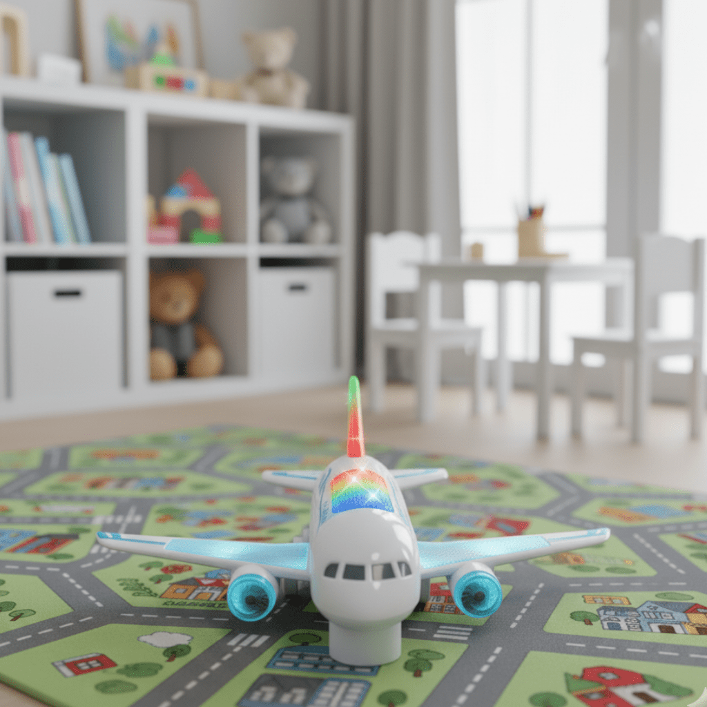Aeroplane Toy with Lights and Music, Electric Airplane Toy with 360 Rotation, Toy Plane, Light Up Toys for Kids_01