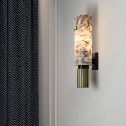 MarbleGlow | Elegant Brass Finished LED Wall Light with Unique Design 3
