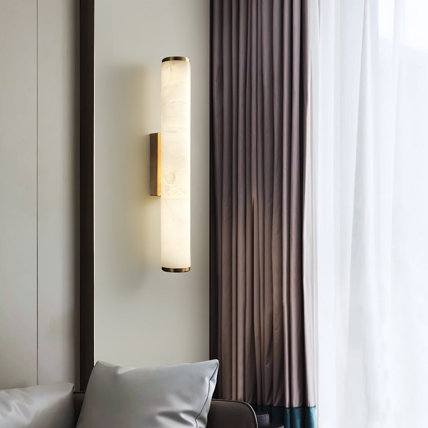 MarbleGlow | Elegant Minimalist Copper Wall Sconce Light Fixture 5