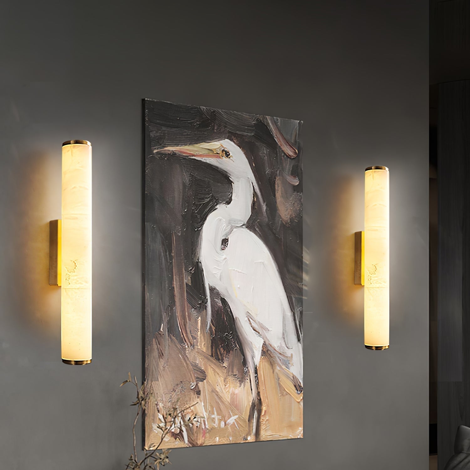 MarbleGlow | Elegant Minimalist Copper Wall Sconce Light Fixture 7
