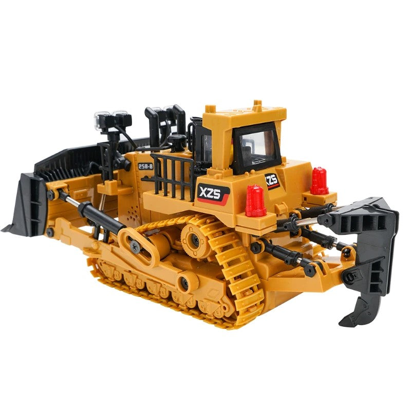 MegaBuild Pro | RC Bulldozer Toy with Realistic Tracks & LED Lights | Engaging Construction Play for Kids 3
