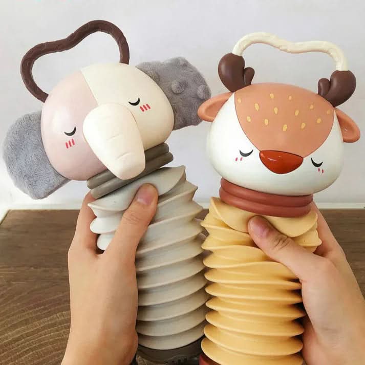 Baby Toys, 2 in 1 Musical Rattle Toy with Accordion, Toys for 6 Month Old, Toddler Toys for Sensory Play, Baby Rattles