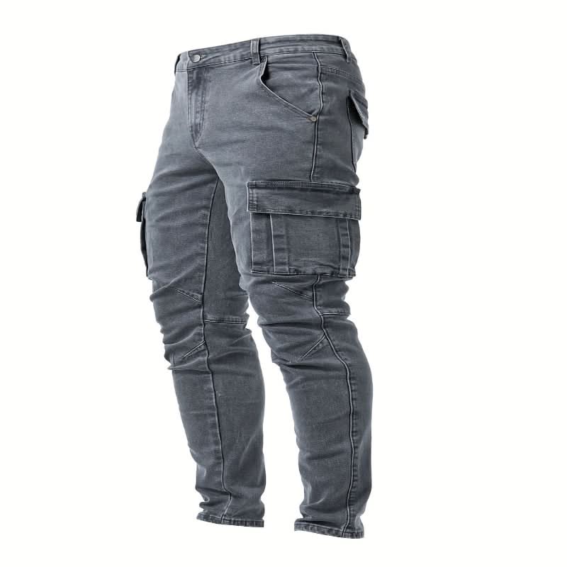 Mens Cargo Jeans, Denim Cargo Trousers Men – image 5