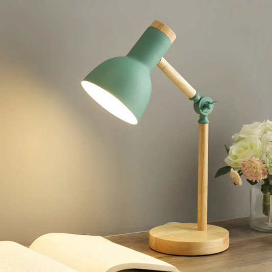Milo LED Desk Lamp | Adjustable Wooden and Metal Design for Bedside or Workspace 0
