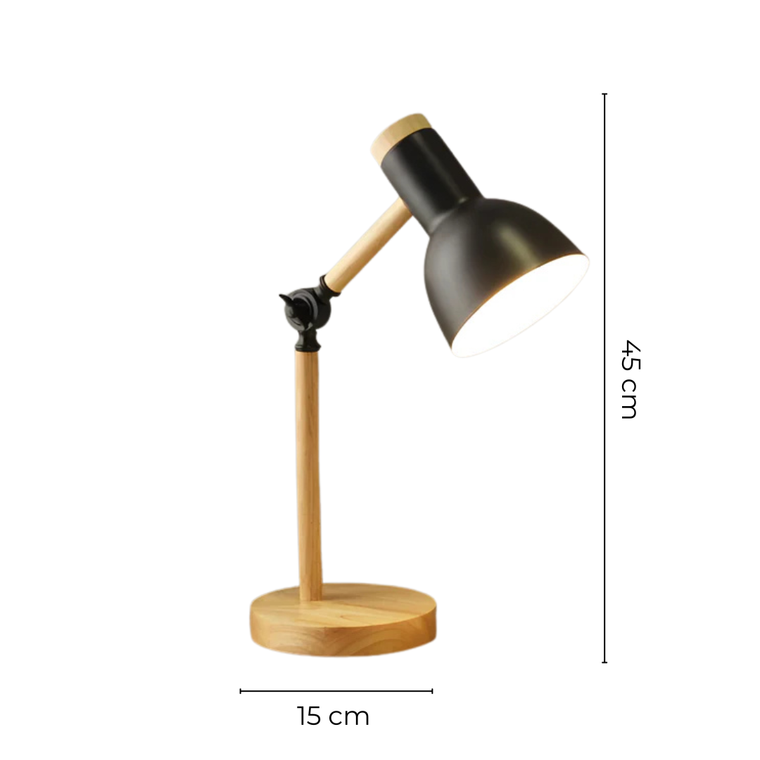 Milo LED Desk Lamp | Adjustable Wooden and Metal Design for Bedside or Workspace 5